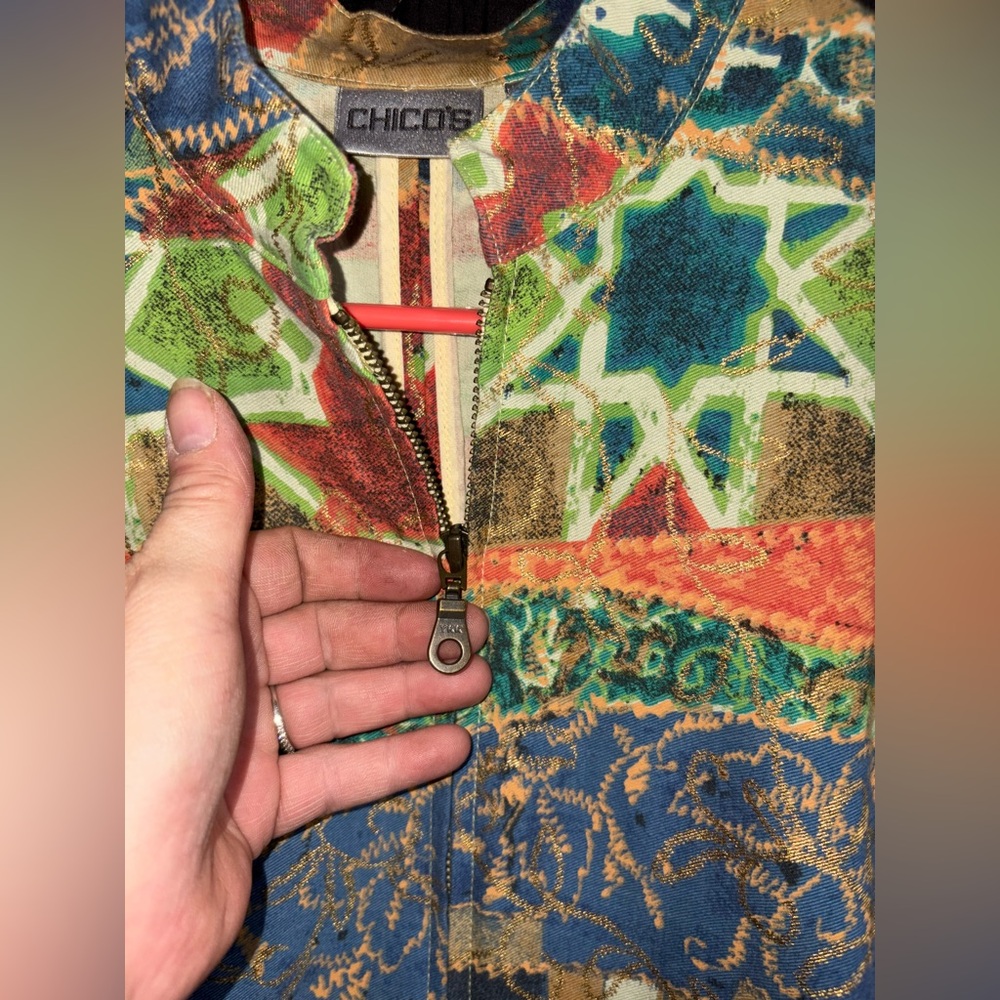 Chico's Multicolor Patterned Jacket - image 3